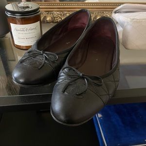 Chanel aged calfskin quilted ballerina flats 39.5